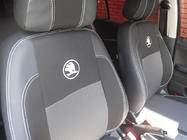 Skoda Fabia 2000-2007 Autositzbezüge (Kunstleder↗Stoff, Premium) Foto 3
