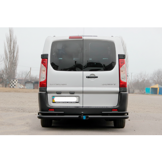 Hintere Eckschutzrohre Double Black (2 Stk., Edelstahl) Citroen Jumpy 2007–2017 Foto 2