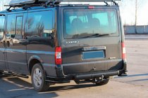Ford Transit 2000–2014 Hintere Eckschutzrohre AK003-Double Black (Edelstahl) Foto 2