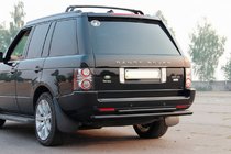 Range Rover III L322 2002-2012 Hinterer Doppelrohrbügel AK002 Schwarz (Edelstahl) Foto 1