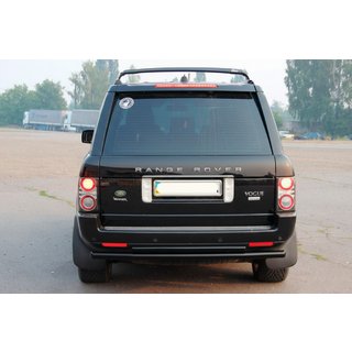 Hinterer Doppelrohrbügel AK002 Schwarz (Edelstahl) Range Rover III L322 2002-2012 Foto 2