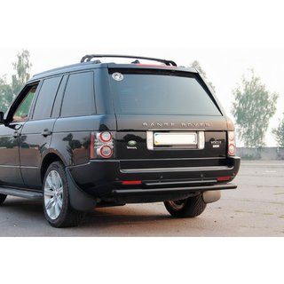 Hinterer Doppelrohrbügel AK002 Schwarz (Edelstahl) Range Rover III L322 2002-2012 Foto 1