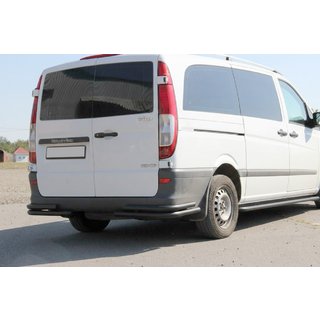 Hintere Eckschutzrohre AK003-Double Black (2 Stk, Edelstahl) Mercedes Vito W639 2004-2014 Foto 1