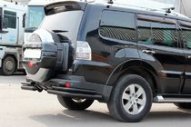 Mitsubishi Pajero Wagon IV 2006-2021 Hinterer Doppelrohrbügel AK003 Schwarz (Edelstahl) Foto 2