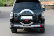 Mitsubishi Pajero Wagon IV 2006-2021 Hinterer Doppelrohrbügel AK003 Schwarz (Edelstahl) Foto 3