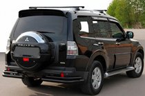 Mitsubishi Pajero Wagon IV 2006-2021 Hinterer Doppelrohrbügel AK003 Schwarz (Edelstahl) Foto 1