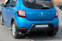 Dacia Sandero 2013-2020 Heckbügel AK007 Schwarz (Edelstahl) Foto 5