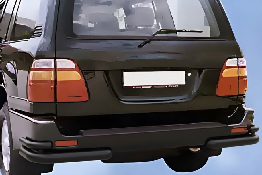 Toyota Land Cruiser 100 1998-2007 Hintere Eckschutzrohre AK003-Double Black (2 Stk., Edelstahl) Foto 3
