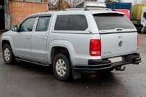 Volkswagen Amarok 2010-2022 Hintere Eckschutzrohre AK003-Double Black (2 Stk., Edelstahl) Foto 4
