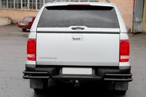 Volkswagen Amarok 2010-2022 Hintere Eckschutzrohre AK003-Double Black (2 Stk., Edelstahl) Foto 5