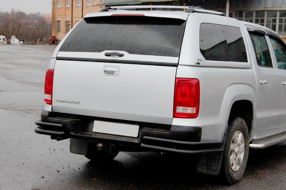 Volkswagen Amarok 2010-2022 Hintere Eckschutzrohre AK003-Double Black (2 Stk., Edelstahl) Image