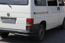 Volkswagen T4 Transporter 1990-2003 Doppelte hintere Eckschutzrohre AK003-Double Black (2 Stk., Edelstahl) Foto 3