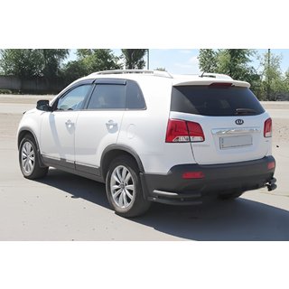 Hintere Doppel-Eckschutz AK003-Doppel Black (Edelstahl) Kia Sorento II XM 2009-2014 Foto 4