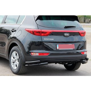 Hinterer Doppel-Eckschutz AK003 Double Black (Edelstahl) Kia Sportage 2015-2021 Foto 1