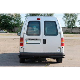 Hintere doppelte Eckrohre AK003 Double Black (Edelstahl) Citroen Jumpy 1996-2007 Foto 3