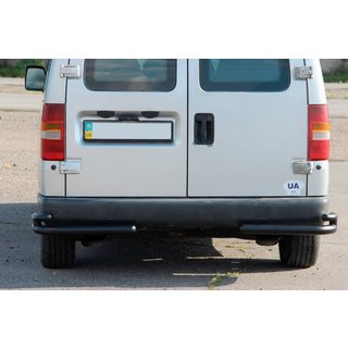 Hintere doppelte Eckrohre AK003 Double Black (Edelstahl) Fiat Scudo 1996-2007 Foto 1