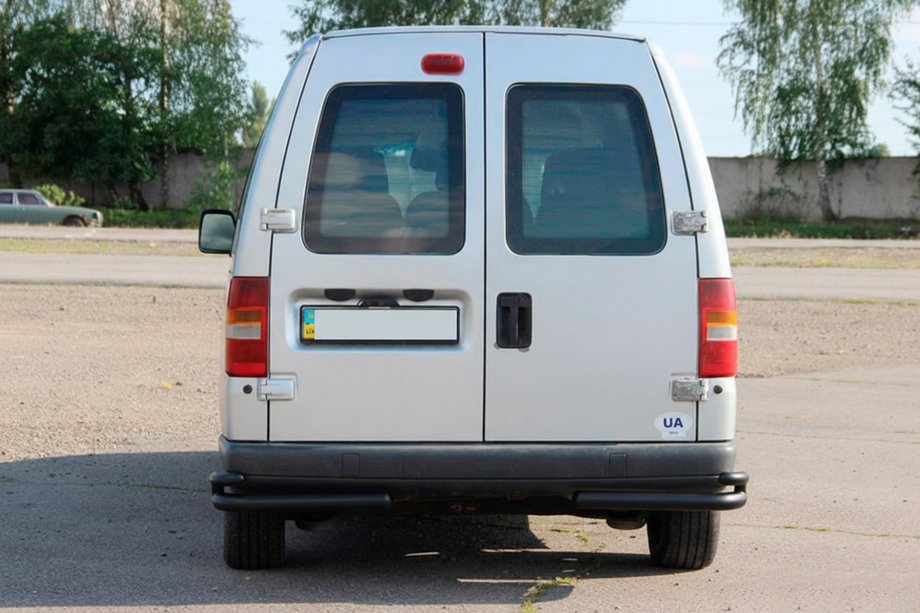 Fiat Scudo 1996-2007 Hintere doppelte Eckrohre AK003 Double Black (Edelstahl) Foto 3