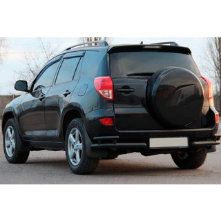 Hintere Eckschutzrohre AK003-double Schwarz (2 Stk., Edelstahl) Toyota Rav 4 2006-2013 Foto 2