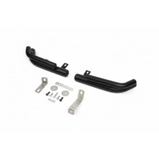Hintere Doppel-Eckschutzrohre AK003 Double Black (Edelstahl) Hyundai Santa Fe 2 2006-2012 Foto 1