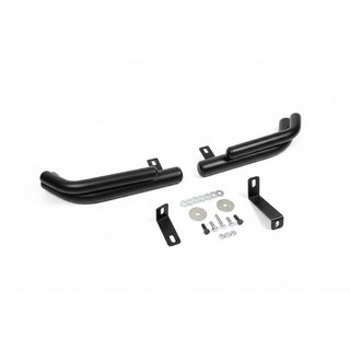 Hintere Doppel-Eckschutzrohre AK003 Double Black (Edelstahl) Hyundai Santa Fe 2 2006-2012 Foto 2