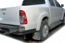 Toyota Hilux 2006-2015 Hintere Eckschutzrohre AK003-Doppel Black (Edelstahl) Foto 1