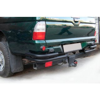 Hintere Eckschutzrohre AK003-Double Black (2 Stk., Edelstahl) Mitsubishi L200 1996-2006