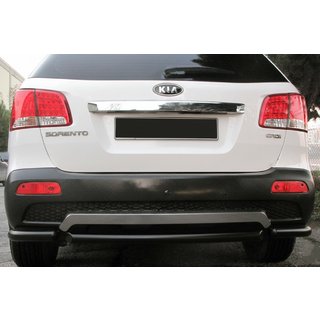 Hintere Eckschutzrohre mit Mittelteil AK007-3 Schwarz (2 Stk., Edelstahl) Kia Sorento II XM 2009-2014 Foto 1