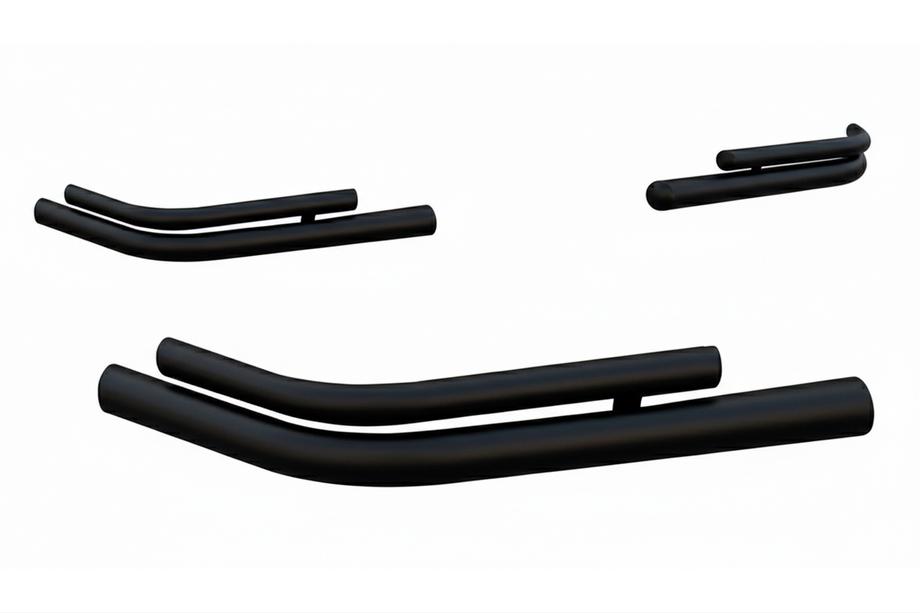 Chery Tiggo 1 2005-2016 Hintere doppelte Eckrohre AK003-double Schwarz (2 Stk., Edelstahl) Image