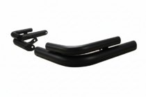 Mercedes Sprinter W901/902/903/904/905 1995–2006 Hintere doppelte Eckrohre AK003-double Schwarz (2 Stk., Edelstahl) Foto 1