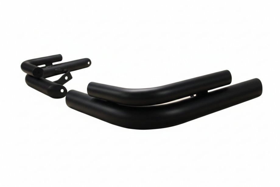 Mercedes Sprinter W901/902/903/904/905 1995–2006 Hintere doppelte Eckrohre AK003-double Schwarz (2 Stk., Edelstahl) Image