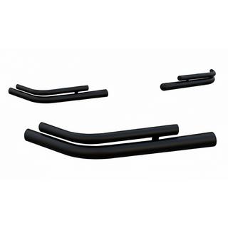 Hintere doppelte Eckrohre AK003-double Schwarz (2 Stk., Edelstahl) Subaru Forester 2008-2013