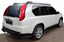 Nissan X-trail T31 2007-2014 Hintere Eckschutzrohre AK003-Double Black (2 Stk., Edelstahl) Foto 1