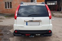 Nissan X-trail T31 2007-2014 Hintere Eckschutzrohre AK003-Double Black (2 Stk., Edelstahl) Foto 2