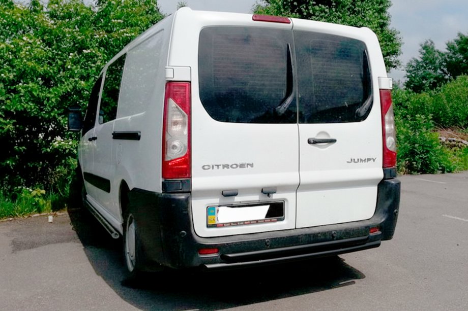Fiat Scudo 2007-2015 Hinterer Doppelrohrbügel AK002 Schwarz (Edelstahl) Image