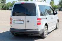Volkswagen Caddy 2004-2010 Hinterer Überrollbügel AK003-2 Schwarz (2 Stk., Edelstahl) Foto 4