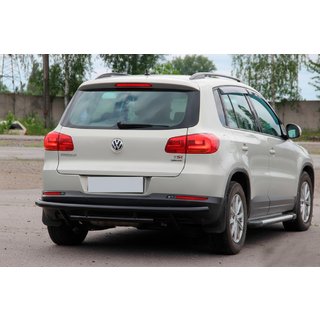 Heckschutz AK002-2 Schwarz (Edelstahl) Volkswagen Tiguan 2007-2016 Foto 3