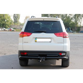 Hinterer Schutz AK003-Special Black (2 Stk., Edelstahl) Mitsubishi Pajero Sport 2008-2015 Foto 2