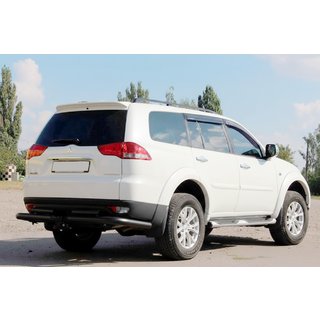 Hinterer Schutz AK003-Special Black (2 Stk., Edelstahl) Mitsubishi Pajero Sport 2008-2015 Foto 3
