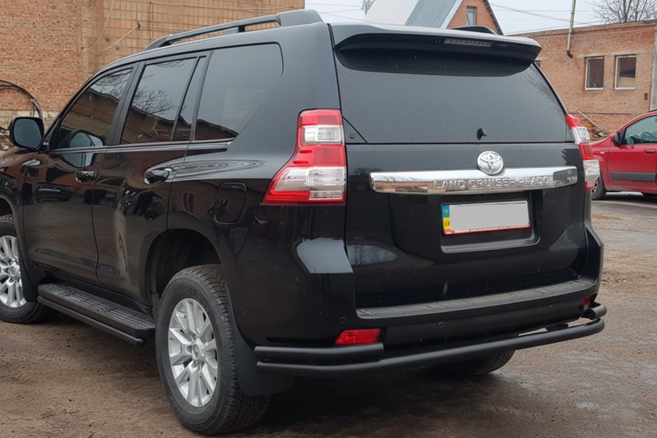 Toyota Land Cruiser Prado 150 2009-2023 Hinterer Überrollbügel AK005-2 Schwarz (Edelstahl) Image