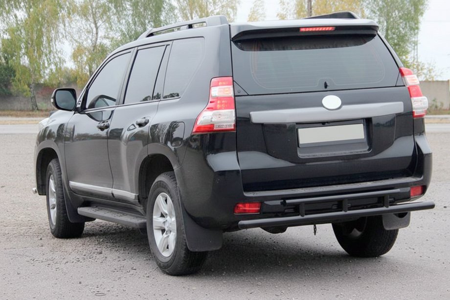 Toyota Land Cruiser Prado 150 2009-2023 Hinterer Überrollbügel AK002-2v2 Schwarz (Edelstahl) Image