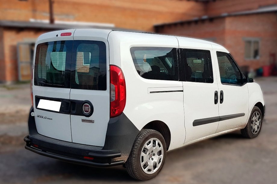 Fiat Doblo II 2010-2022 Hinterer Überrollbügel AK005/2-Doppel Black (Edelstahl) Image