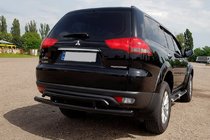 Mitsubishi Pajero Sport 2008-2015 Hinterer Schutz AK002-2 Schwarz (2 Stk, Edelstahl) Foto 2
