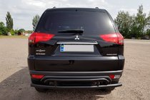 Mitsubishi Pajero Sport 2008-2015 Hinterer Schutz AK002-2 Schwarz (2 Stk, Edelstahl) Foto 1