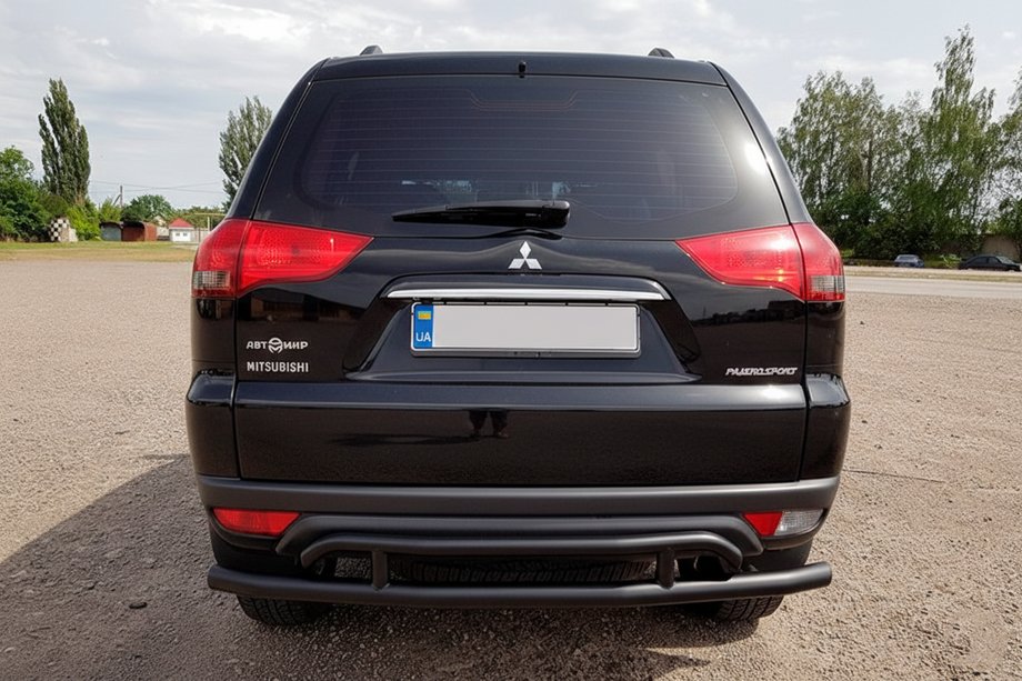 Mitsubishi Pajero Sport 2008-2015 Hinterer Schutz AK002-2 Schwarz (2 Stk, Edelstahl) Image