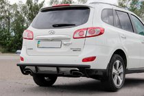 Hyundai Santa Fe 2 2006-2012 Heckbügel AK002-2 Schwarz (Edelstahl) Foto 5