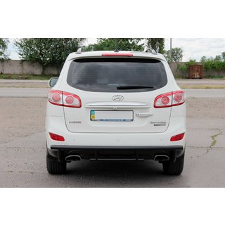 Heckbügel AK002-2 Schwarz (Edelstahl) Hyundai Santa Fe 2 2006-2012 Foto 1