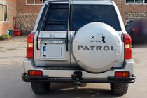 Nissan Patrol Y61 1997-2011 Hinterer Überrollbügel AK005-3 Schwarz (Edelstahl) Foto 2
