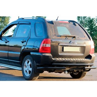 Heckbügel AK007 Schwarz (Edelstahl) Kia Sportage 2004-2010 Foto 1