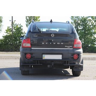 Heckschutz AK005-2 Schwarz (Edelstahl) SsangYong Action 2005-2018 Foto 3
