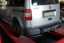 Volkswagen Caddy 2004-2010 Hinterer Überrollbügel AK003-3 Schwarz (2 Stk., Edelstahl) Foto 2